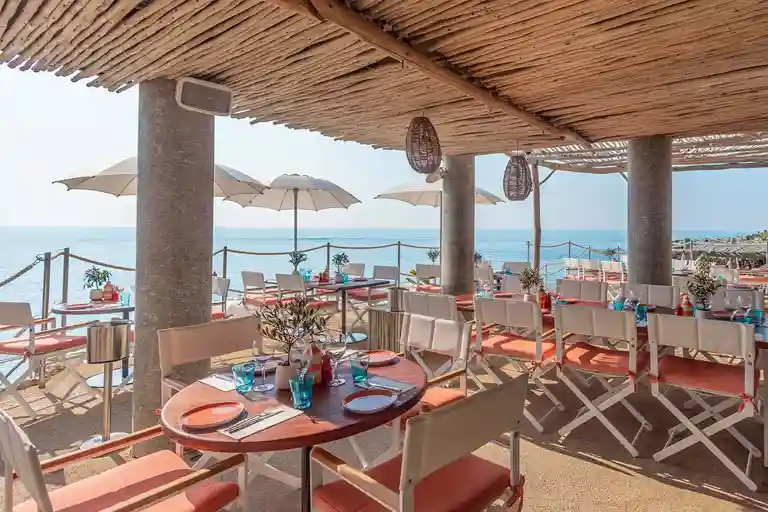 Maybourne la Plage seaside restaurant in Roquebrune Cap Martin