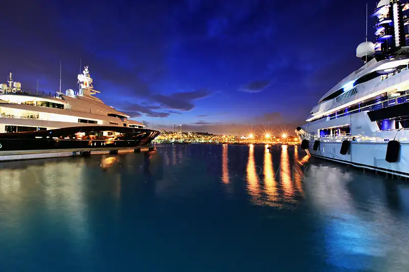 Antibes superyacht at port Vauban