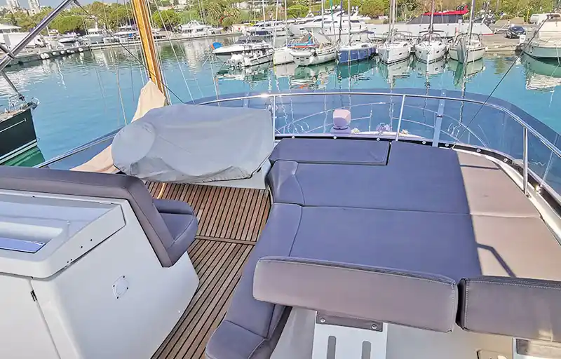 Flybridge on Prestige  yacht charter