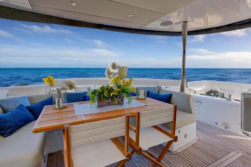 Shaded aft deck